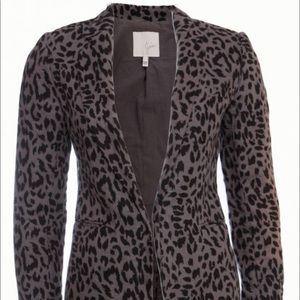 Joie grey/leopard blazer